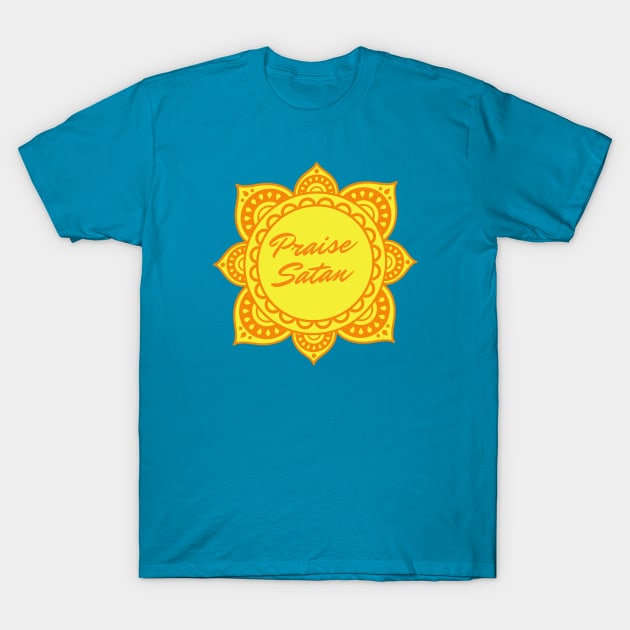 Praise Satan Satanic Sunshine Mandala T-Shirt by WearSatan